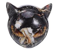 Homoyoyo Scultura Gatto in Resina Nera con Occhi Gialli Statua Decorativa da Scrivania Contemporanea Figurina Animale Elegante per Casa e Ufficio