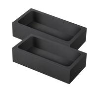 Homoyoyo Set 2 Pezzi Stampi di Fusione in Grafite Nera Resistente al Calore per Oro e Rame, Forma Rettangolare, Alta Stabilità Termica per Strumenti da Fonderia e Laboratori