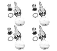 Homoyoyo Set 4 Pezzi Accordatori per Banjo con Ghiere e Boccole Filettate, Meccaniche Semi-chiuse Resistenti in Materiale Durevole, Compatibili la Maggior Parte dei Banjo, Accessori