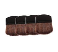 Homoyoyo Set 4 Pezzi Pennelli Blush Viso Mini in Cavallina e Plastica Setole Morbide per Applicare Illuminante e Cipria per Trucco Quotidiano