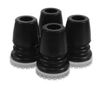 Homoyoyo Set 4 Pezzi Piedi in Gomma per Bastoni e Stampelle Nero Antiscivolo Migliorata Sicurezza e Contatto a Terra per Anziani