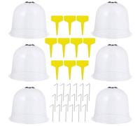 Homoyoyo Set 6 Coperture a Cupola per Piante da Giardino con 10 Etichette e 18 Picchetti di Fissaggio Protezione Termica Riutilizzabile Resistenti a Raggi UV e Intemperie Colore Casuale