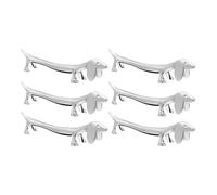 Homoyoyo Set 6 Pezzi Poggia-Bacchette da Tavolo in Metallo a Forma di Cane Porta Bacchette e Posate Decorativo per Casa e Ristorante Base Porta Cucchiaio in Lega di Zinco Portatile