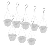 Homoyoyo Set 8 Portavasi Sospesi in Plastica Bianca Fioriere da Giardino Ottagonali Vasi da Appendere per Balcone Ufficio e Interni Accessori Decorativi Resistenti e Multifunzionali