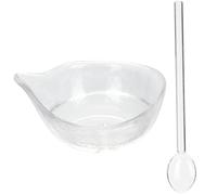 Homoyoyo Set Ciotola in Vetro Per Mescolare Maschere Per Viso Fai Da Te Con Paletta, Contenitore Per Oli Essenziali Trasparente, Strumento Per Bellezza Professionale e Uso Domestico