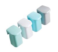 Homoyoyo Set da 4 Portaspazzolini e Bicchieri Magnetici da Parete per Bagno Contenitori Ventilati per Collutorio in Plastica Ecologica Design Salvaspazio Forte Adesione e Installazione