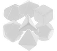 Homoyoyo Set da 7 Dadi da Gioco Multi-lato Vuoti in Plastica Bianca, Leggeri e Trasportabili per Fai da Te, Creatività e Giochi di Gruppo, Accessori per Giochi da Tavolo e Didattici