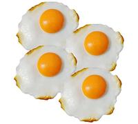 Homoyoyo Set Di 4 Uova Fritte Finte Realistiche - Modelli Di Cibo Artificiale Per Decorazioni in Cucina - Esposizioni e Party Perfette Per Teatri Di Burattini e Vetrine Di Ristoranti
