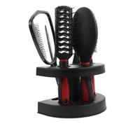 Homoyoyo Set di 6 Pettini per Chioma Specchio e Base Rosso in Plastica, Pettine da Parrucchiere che Rimuove i Nodi e Aderisce al Capelluto per Uso Domestico e Salone
