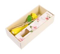 Homoyoyo Set Diffusore per Aromaterapia Vaso in Ceramica Giallo Profumatore Decorativo per Camera da Letto e Bagno Accessori per Aromaterapia Antistress per Casa e Ufficio