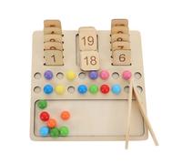 Homoyoyo Set Giocattoli Educativi in Legno, Puzzle Pioli Numerici e Perline Colorate, Materiale Didattico per Apprendimento Matematica e Sviluppo Cognitivo Prescolare