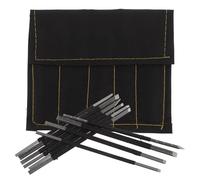 Homoyoyo Set Utensili Per Incisione in Pietra e Legno in Acciaio Ad Alto Tenore Di Carbonio 10 Pezzi Custodia Portatile Per Principianti e Artigiani