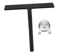 Homoyoyo Spatola in Silicone per Pulizia Finestre e Specchi Rimuovi e Sporco Vetrate Tergicristallo Nero con Ventosa per Bagno Cucina e Auto