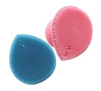 Homoyoyo Spazzola Manuale per Massaggio al Capelluto e Pulizia del Viso in Silicone Setole Delicate e Ventosa, 2 Pezzi, per Uso Quotidiano Sotto la Doccia e Shampoo Bebé