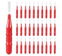 Homoyoyo Spazzolini Interdentali 3mm Rosso 50 Pezzi in Plastica per Igiene Orale, Accessori per Pulizia Profonda i Denti, Strumento per Rimuovere Residui Alimentari e Prevenire