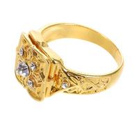 Homoyoyo Squillo Anello Per La Festa Del Papà Anelli Per Uomini Anello Di Proposta Per Le Donne Anello Con Scomparto Segreto Anelli D'epoca Anelli Vintage Da Donna Anello Unico Golden Lega
