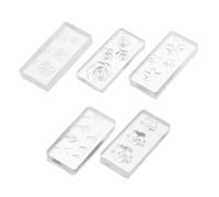 Homoyoyo Stampi in Silicone per Nail Art a Forma di Fiori Set da 5 Pezzi Riutilizzabili per Decorazioni Unghie 3D Accessori Creativi per Manicure Fai da Te e Design Floreale