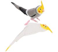 Homoyoyo Statua Artificiale di Pappagallo 2 Pezzi, Decorazione Pappagallo da Esterno da Interno, Riproduzione di Volatile da Scrivania Vivace per Giardino e Arredamento Casa