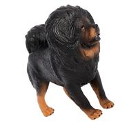 Homoyoyo Statua Cane Realistica in PVC Simulazione Cucciolo Tibetano Nero Decorazione Solida per Casa Ufficio e Giardino Figura Animale Piccola e Stabile