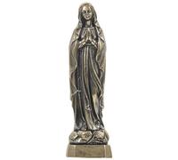 Homoyoyo Statua di Maria in Ottone Vintage Mini Statuetta Religiosa Decorativa per Casa Ufficio e Chiesa Ornamento Cattolico in Metallo Resistente e Dettagliato