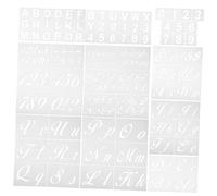 Homoyoyo Stencil Alfabeto e Numeri Stencil Lettere e Numeri per Pittura e Lavoretti Traslucido Taglio Fino e Bordi Lisci Utilizzabile Inchiostro Colori Acrilici