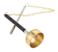 Homoyoyo Strumento Rituale Buddista in Rame con Bastone Telescopico, Campana D’epoca per Tempio, Accessorio Musicale Manuale per Cerimonie Spirituali e Pratiche di Meditazione