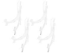 Homoyoyo Supporti Trasparenti per Piatti in Plastica 65 16 CM Set da 4 Cavalletti Portapiatti Regolabili per Esposizione di Dessert Menu e Opere D’Arte Espositore Versatile per Uso