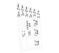 Homoyoyo Supporto Braille Acrilico per Firma e Identificazione Denaro, Tavola Braille Numeri, Ausilio Portatile per Non Vedenti in Contesti Bancari, Mercato e Viaggi