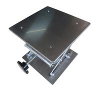 Homoyoyo Supporto di Sollevamento in Acciaio Inossidabile Regolabile, Mini Tavolo Elevatore 100x100mm Base Stabile, per Officina e Laboratorio di Precisione