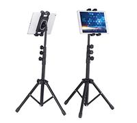 Homoyoyo Supporto Per Telefono e Laptop in Abs e Ferro Resistente e Antiurto Alzata Portatile Con Cavalletto Nero Per Casa e Ufficio