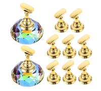 Homoyoyo Supporto per Unghie Magnetico 2 Sets in Plastico e Cristallo per Pratica Nail Art Stabile per Uso Domestico e On-the-go Principianti