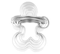 Homoyoyo Tagliabiscotti in Acciaio Inox Manico, Argento | Dimensioni Diverse, Riutilizzabili e Facili da Riporre, per Biscotti e Impasti Creativi in Cucina