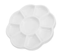 Homoyoyo Tavolozza in Ceramica Bianca a 9 Scomparti per Artisti | Leggera e Multifunzione, per Arti e Lavori Creativi, Uso Pratico in Atelier e Casa