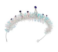 Homoyoyo Tiara da Principessa in Lega Blu e Argento con Base in Nastro Accessori per Ballo di Fine Anno e Feste Decorazioni per Compleanno da Principessa Corona da Re del Ballo di Fine