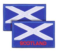 Homoyoyo Toppe Ricamate Bandiera Scozzese 2 Pezzi per Feste Tema Scozia, Toppe Creative per Abbigliamento Fai da Te, Patch Cucire su Giacche e Zaini