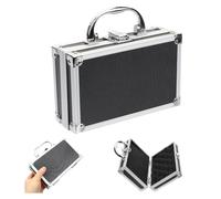 Homoyoyo Valigetta per attrezzi da uomo valigetta per il trasporto della macchina Breffe Caso di bloccaggio Valigetta rigida in metallo con valigie in schiuma Valigia Strumenti Strumento Custodia per