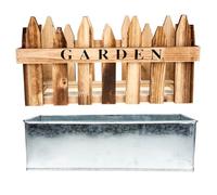 Homoyoyo Vaso da Fiori Rettangolare in Legno Trattato Fioriera Decorativa Fai da Te Contenitore per Piante Verdi Recinzione in Legno Adatto per Balconi Giardini e Ristoranti