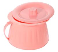 Homoyoyo Vaso da Notte Portatile Rosa in Pp Base Piatta, Pratico e Facile da Pulire, per Anziani e Donne Incinte, Comodo per L'uso Domestico e Notturno