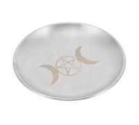 Homoyoyo Vassoio a Stella a Cinque Punte in Acciaio Inossidabile per Cerimonie Rituali Piatto Porta Candele e Contenitore Decorativo per Altare Resistente e Multifunzionale per Casa e