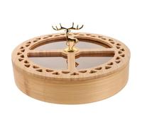 Homoyoyo Vassoio Portafrutta Secco Rotondo con Scomparti e Coperchi Sigillati Contenitore Snack per Frutta Secca Noci e Caramelle per Cucina Soggiorno e Ufficio