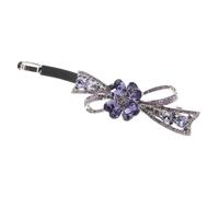Homoyoyo Vintage Crystal Hair Barrette For Non Slip French Clip Bridal Headdress With Rhinestones Suitable For Thick And Thin Hair