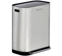 Homra Pattumiera Differenziata 60l Rockx | Bidone a pedale cucina 2x30 litri | Cestino spazzatura acciaio inox 2 scomparti Raccolta differenziata | Filtro Antiodore Chiusura morbida | Inox