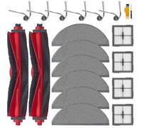 Homruich Accessori per Aspirapolvere per Roborock Q10 X5/Q10 X5+, 2 Spazzole Principali, 6 Salviette, 4 Filtri, 6 Spazzole Laterali, Q10 X5 Pezzi di Ricambio 20 pezzi, Q10 X5+