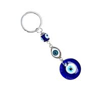 HOMSFOU 1 Pc Portachiavi Occhio Fortunato Di Fascino Portachiavi Turco Perline Malocchio Turco Feng Shui Amuleto Riflettere Energia Negativa Occhio Di Allah Lega Talismano Mancare Borsa