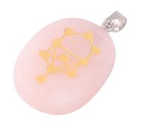 HOMSFOU 1 Pz Ciondolo Cristallo con Dei Chakra Decorazione per Speciali Ciondolo Rosa Naturale per Doni Unici e Stile Fashion