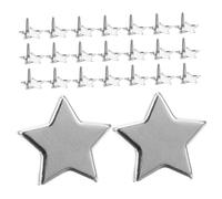 HOMSFOU 1 Set A Due Gambe Stelle A Cinque Punte Decorativo Accessori per Album Elementi di Fissaggio per Scrapbooking Elementi di Fissaggio Brads Ferro da Stiro Argento 100 Pezzi