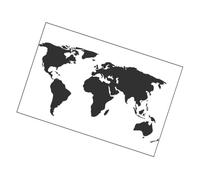 HOMSFOU 1 Set Adesivi Per Mappe Decalcomania Decorazione Adesivi Murali Vivaio Decorazioni Mappa Del Mondo Carta Geografica Murale Adesivo Per Parete Mappa Adesivo Da Parete Nero Pvc