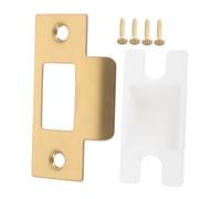HOMSFOU 1 Set Chiusura con Fibbia Ad Ardiglione Piatto Sciopero Bocchette per Porte Esterne Piastra di Riscontro della Porta D'ingresso Chiavistello Golden Metallo