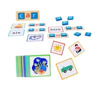HOMSFOU 1 Set Giocattoli Educativi per Apprendimento Alfabeto Interattivo Ortografia per Stimola Competenze Cognitive e Motorie per Educazione Prescolare e Attività Montessori