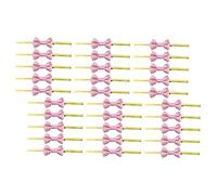 HOMSFOU 1 Set Legatura Rosa Richiudibile per Pacchetto Nozze Riutilizzabile Sigillante Blu Le Cravatte della Borsa Attorcigliano Fiocchi con Lacci Fil di Ferro 200 Pezzi